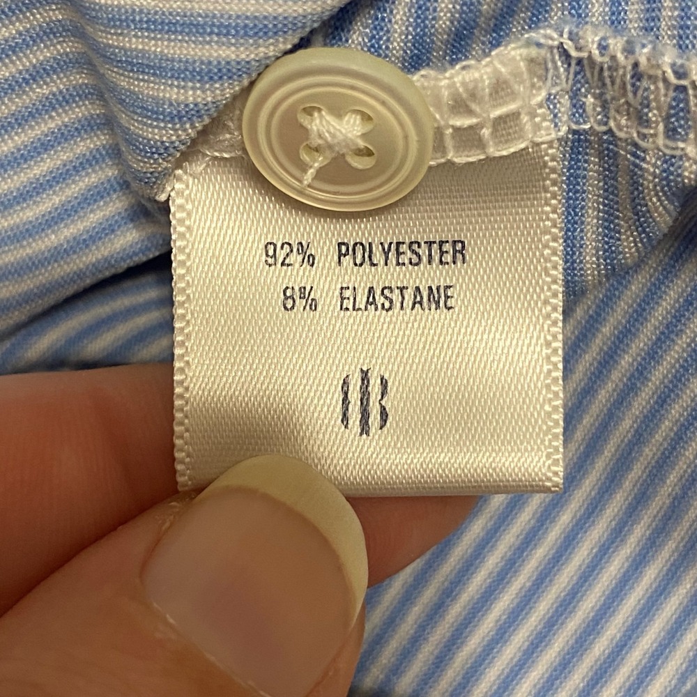 Holderness & Bourne Perkins Detroit Golf Club Polo Shirt Men L Blue White Stripe - Picture 7 of 9